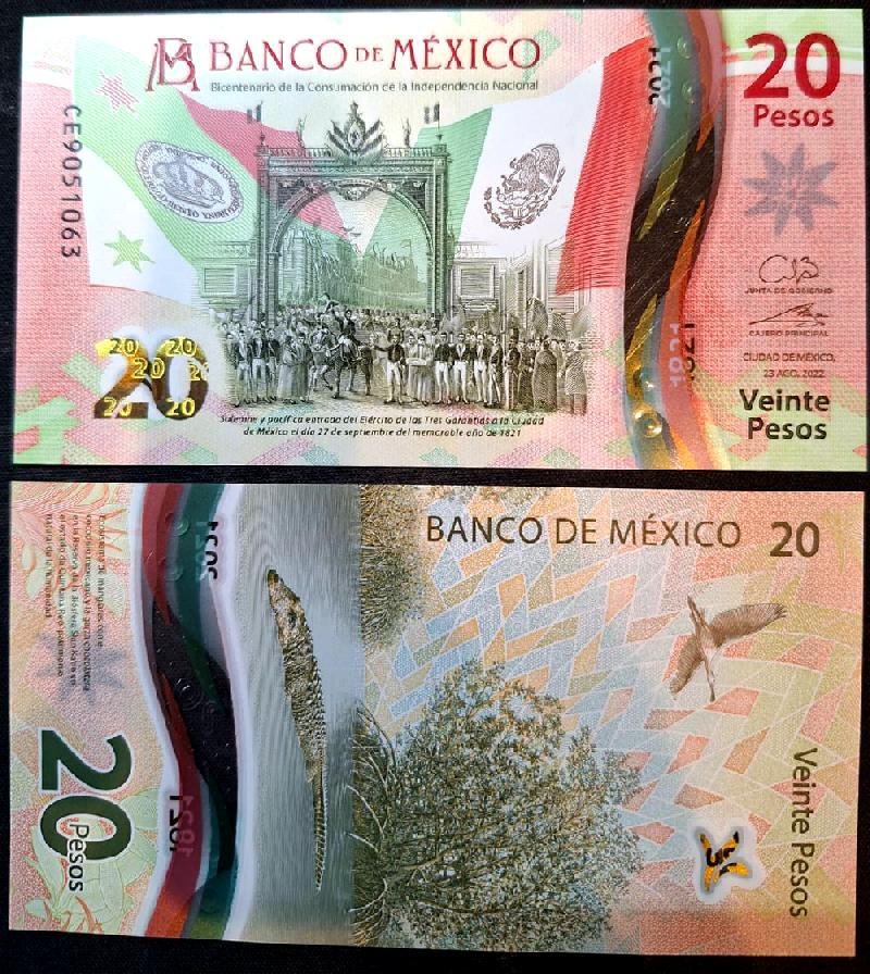 MEXICO 20 Pesos 23 08 2022 Polymer Commemorative