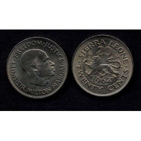 SIERRA LEONE 20 Cents 1964