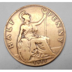 GREAT BRITAIN 1/2 Penny 1911