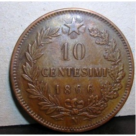 10 Centesimi 1866N