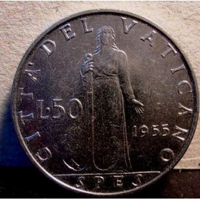 VATICANO 50 Lire 1955