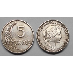 PERU 5 Centavos 1939