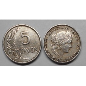 PERU 5 Centavos 1940