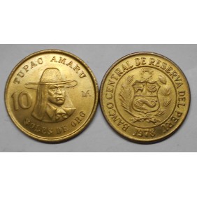 PERU 10 Soles 1978 Tupac Amaru