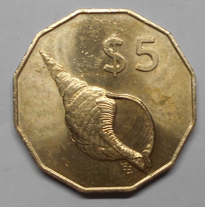 COOK ISLANDS 5 Dollars 1987