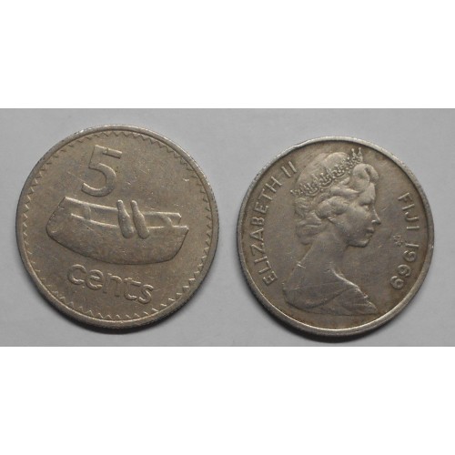 FIJI 5 Cents 1969