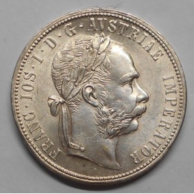 AUSTRIA 1 Florin 1878 AG...