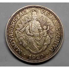 HUNGARY 2 Pengo 1929 AG...