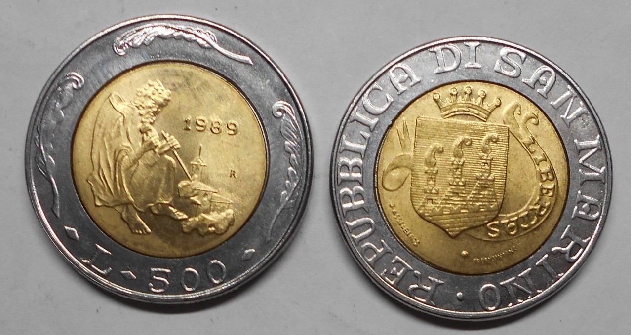 SAN MARINO 500 Lire 1989