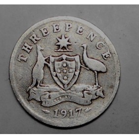 AUSTRALIA 3 Pence 1917 AG