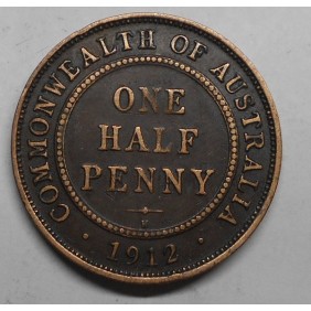 AUSTRALIA 1/2 Penny 1912...