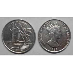 CAYMAN ISLANDS 25 Cents 1996