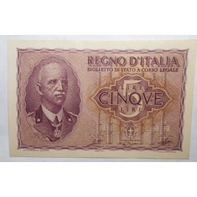 5 Lire 1944 Dittatura Fascista