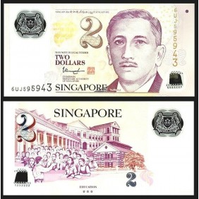 SINGAPORE 2 Dollars 2019...