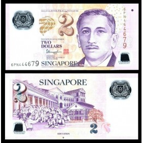 SINGAPORE 2 Dollars 2016...