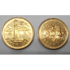 BARBADOS 5 Cents 2012
