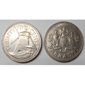 BARBADOS 25 Cents 1978