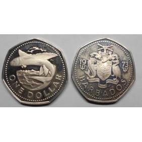 BARBADOS 1 Dollar 1973 Proof