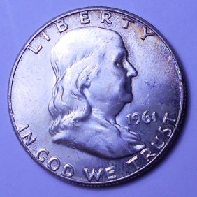 USA Half Dollar Franklin 1961