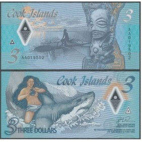 COOK ISLANDS 3 Dollars 2021...
