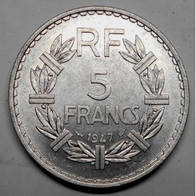 FRANCE 5 Francs 1947...