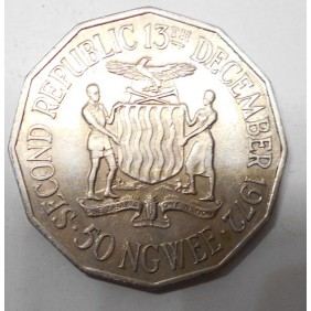 ZAMBIA 50 Ngwee 1972 Second...