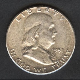 USA Half Dollar Franklin 1951