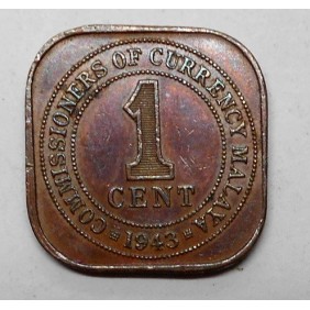 MALAYA 1 Cent 1943