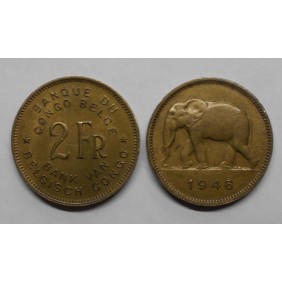 BELGIAN CONGO 2 Francs 1946