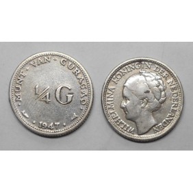 CURACAO 1/4 Gulden 1947 AG