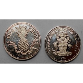 BAHAMAS 5 Cents 1974