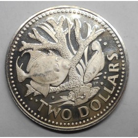 BARBADOS 2 Dollars 1974...