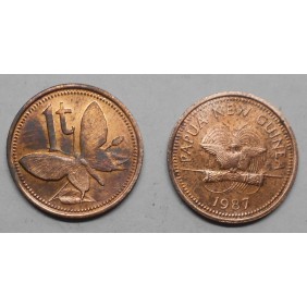 PAPUA NEW GUINEA 1 Toea 1987