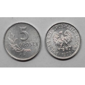 POLAND 5 Groszy 1970