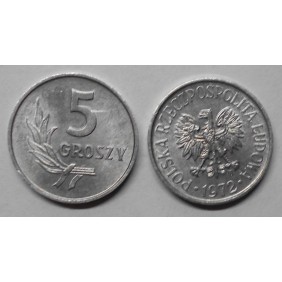POLAND 5 Groszy 1972