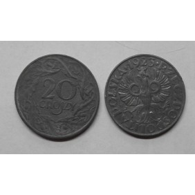 POLAND 20 Groszy 1923 Zinc