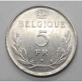 BELGIUM 5 Francs 1936...