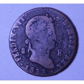 SPAIN 8 Maravedis 1833...