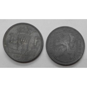 BELGIUM 1 Franc 1942...