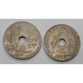 BELGIUM 25 Centimes 1922...