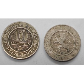 BELGIUM 10 Centimes 1861