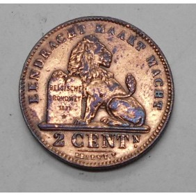 BELGIUM 2 Centimes 1912 Der...