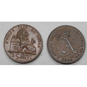 BELGIUM 1 Centime 1912 Der...