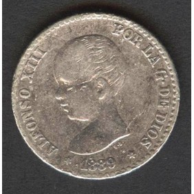 SPAIN 50 Centimos 1889