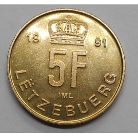 LUXEMBOURG 5 Francs 1991