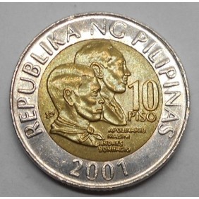 PHILIPPINES 10 Piso 2001...