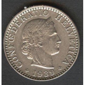 SWITZERLAND 20 Rappen 1939