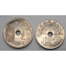 SPAIN 25 Centimos 1937