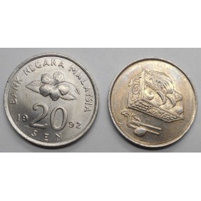 MALAYSIA 20 Sen 1992