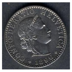SWITZERLAND 20 Rappen 1896